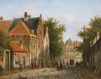unknow artist European city landscape, street landsacpe, construction, frontstore, building and architecture.039 Germany oil painting art